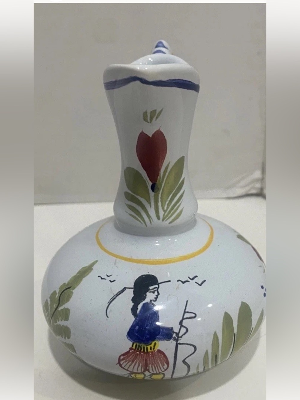 HB Henriot Quimper France small pitcher/jug  Breton Man